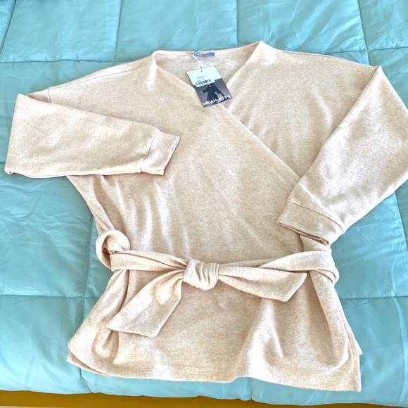 NWT Milan Kiss xl drop shoulder wrap sweater v neck - Picture 1 of 4